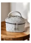 Leslie White Patent Leather Womens Box Shoulder Bag