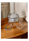Leslie White Patent Leather Womens Box Shoulder Bag