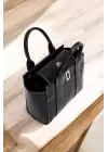 Beyrut Siyah Kilitli Model Kadın Omuz Çantası