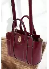 Beirut Claret Red Lockable Model Womens Shoulder Bag