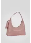 Crocus Pembe Cüzdanlı Trend Baget Kadın Omuz Çantası