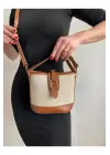 Alin Keten Taba Kontrast Kova Model Kadın Omuz Çantası