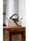 Laurel Acı Kahve/Hasır El Dokuma Kadın Mini Bag