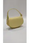 Alina Sarı D Model Mini Baget Kadın El Kol Ve Omuz Çantası