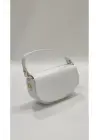 Alina Beyaz D Model Mini Baget Kadın El Kol Ve Omuz Çantası