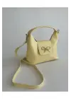 Ribbon Sarı Mini Kadın El Kol Ve Omuz Çantası