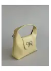 Ribbon Sarı Mini Kadın El Kol Ve Omuz Çantası