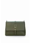 Mimosa Haki Yeşil Cilt Kadın Omuz Çantası