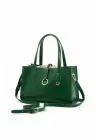 Tresse Yeşil Cilt Keseli Kadın El Ve Omuz Çantası