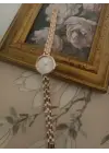 Roselle Kadın Rose Gold Renk İnce Metal Kordonlu Beyaz Kadranlı Minimalist Kol Saati