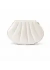 Lalin Beyaz Sedef Zincir Askılı Kadın Abiye Clutch Çanta