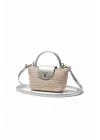 Laurel Gümüş Hasır El Dokuma Kadın Mini Bag