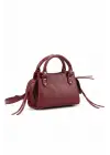 Mery Bordo Cilt Mini City Askılı Kadın Omuz Çantası