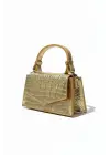 Zeus Gold Croco Zincir Askılı Kadın El Kol Ve Omuz Çantası