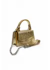 Zeus Gold Croco Zincir Askılı Kadın El Kol Ve Omuz Çantası