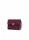 Nerasy Bordo Süet Vintage Tasarım Kadın Omuz Çantası
