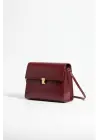 Nerasy Bordo Cilt Vintage Tasarım Kadın Omuz Çantası