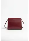 Nerasy Bordo Cilt Vintage Tasarım Kadın Omuz Çantası
