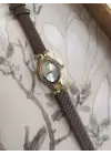 Kaira Kahve Desenli Deri Beyaz Kardan Oval Minimal Kadın Kol Saati