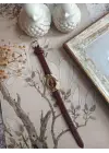 Kaira Bordo Desenli Deri Bordo Kardan Oval Minimal Kadın Kol Saati