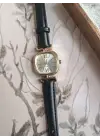 Elira Siyah Kordon Beyaz Kardan Kare Vintage Kadın Kol Saati