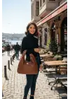 Arvia Taba Cilt Zımba Detaylı Kadın El Ve Omuz Çantası