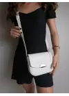 Brussels White Gold Buckle Womens Shoulder Bag