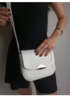 Brussels White Gold Buckle Womens Shoulder Bag