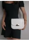 Brussels White Gold Buckle Womens Shoulder Bag