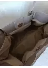 Celina Vizon Kırışık Deri Kilit Detay Büyük Boy Kadın Omuz Çantası