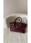 Harmony Bordo Cilt Önden Kilit Detaylı Kadın El Kol Ve Omuz Çantası