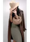 Helen Düğümlü Vizon Cilt Trend Mini Kadın El Çantası