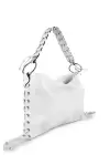 Iconic Brown Wrinkled Rope Detailed Baguette Womens Shoulder Bag