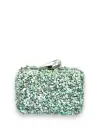 Juliet Turkuaz Doğal Taşlı Clutch Abiye Portföy Çanta
