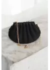 Lalin Siyah Mat Zincir Askılı Kadın Abiye Clutch Çanta
