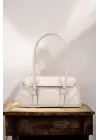 Lizbon Vizon Vintage Kadın Baget Omuz Çantası