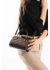 Luna Brown Womens Cross Strap Shoulder Bag with Sewing Accessories