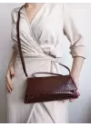 Matisse Claret Red Crocodile Wallet Type Cross Strap Womens Shoulder Bag