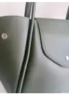 Monave Haki Cilt Yandan Açılır Model Kadın El Ve Omuz Çantası