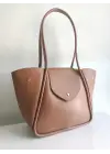 Monave Taba Cilt Yandan Açılır Model Kadın El Ve Omuz Çantası