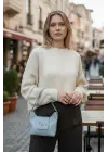 Ribbon Mavi Mini Kadın El Kol Ve Omuz Çantası