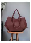 Robin Bordo Big Shopper Cüzdanlı Kadın Omuz Çantası