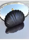 Rosalie Siyah Sedefli Deniz Kabuğu Model Zincir Askılı Dokulu Clutch Abiye Portföy Çanta