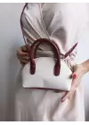 Sapphire Canvas Burgundy Mini Womens Hand and Shoulder Bag