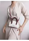 Sapphire Canvas Burgundy Mini Womens Hand and Shoulder Bag