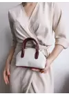 Sapphire Canvas Burgundy Mini Womens Hand and Shoulder Bag