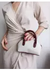 Sapphire Canvas Burgundy Mini Womens Hand and Shoulder Bag
