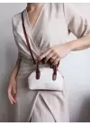 Sapphire Canvas Burgundy Mini Womens Hand and Shoulder Bag