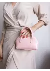 Safir Pembe Kroko Mini Kadın El Ve Omuz Çantası