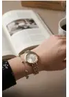 Strazburg Gold-Gümüş Yuvarlak Minimal Kadın Kol Saati